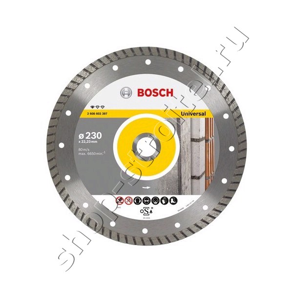 Увеличенная фотография Диск алмазный Bosch 230 универсал. 2608602397